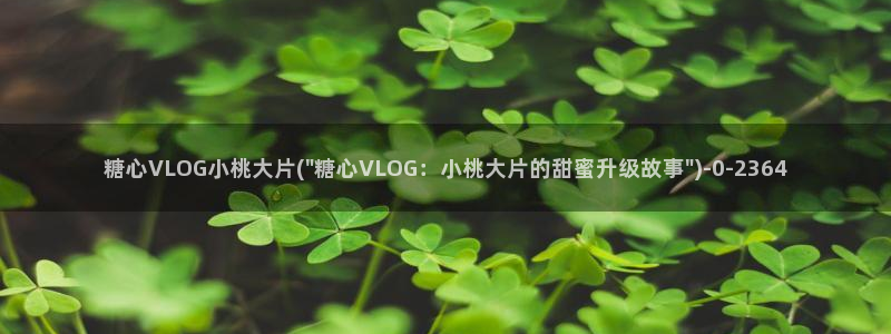 糖心vlog辛尤里:糖心VLOG小桃大片